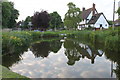 Reflections on Childrey village pond