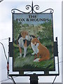 The sign for The Fox and Hounds at Romney Street