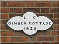 Date stone on Gimber Cottage, St. John