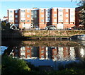 Hanover Court and its reflection, Tewkesbury