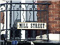 Vintage street nameplate, Mill Street, Maidstone