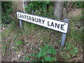 Vintage street nameplate, Canterbury Lane, Upchurch