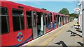 The end of the line: platform and train at Beckton DLR station