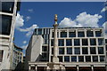 View of the 23-metre high monument in Paternoster Square