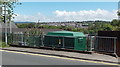 Queens Hill electricity substation set below road level, Newport