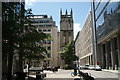 View of the St. Alban Church Tower from Wood Street