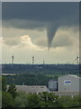 Wind spout above the River Trent near Flixborough