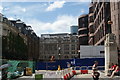 View of Crossrail construction work on Old Broad Street