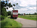 Lorry in layby beside the A47 road