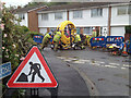 SP2965 : Placing the reel of new gas main, Mercia Way, 4 June by Robin Stott