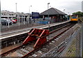 Buffer at the northern end of the Merthyr Line, Merthyr Tydfil