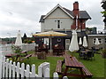 Outdoor dining area, Harvester, Malpas, Newport