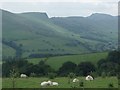 SK1687 : Grazing near Hope Cross and view to the Mam Tor ridge by Andrew Hill