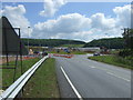 A453 approaching roundabout