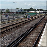 SY6779 : Speed limit 25mph on leaving Weymouth railway station by Jaggery