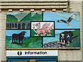 Montage above Information Boards, Builth Road Station