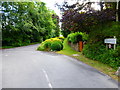 Road junction at west end of Upper Guildown Road