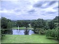 SD8530 : Towneley Park, A View Over the Lake from the Long gallery in Towneley Hall by David Dixon