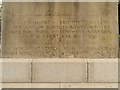 SD8530 : Burnley War Memorial (inscription) by David Dixon