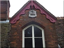 TM4249 : Date and crest on building in Market Hill, Orford by David Smith