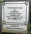 NPFA sign in Bridgnorth