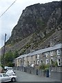 Terrace of houses under the crags of Carreg Ddu