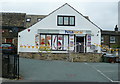 The Greetland Nisa shop decorated for the Tour de France