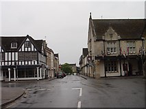 ST8993 : Looking towards Chipping Street from Church Street Tetbury early one Sunday morning by Paul Best