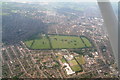 Northampton University and old racecourse: aerial 2014