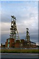 SK5963 : Clipstone Colliery headstocks by David Lally