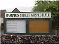 Notice board for Hampton Street Gospel Hall Tetbury