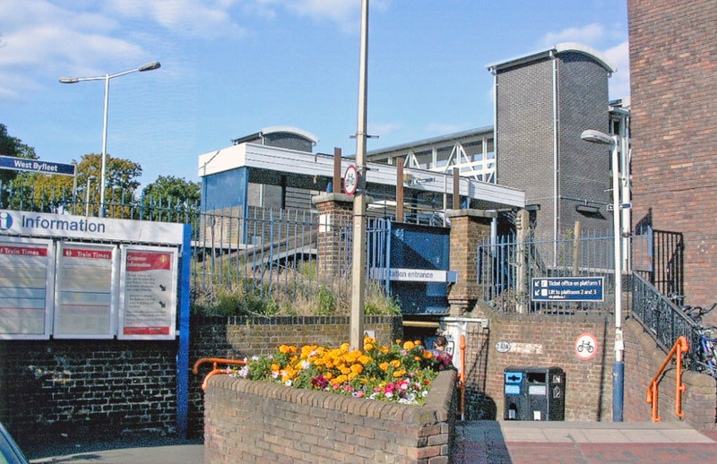 West Byfleet Station, entrance © Ben Brooksbank :: Geograph Britain and ...