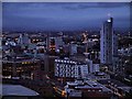 SJ8497 : Night Cityscape, Manchester (East) by David Dixon