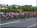 Tour de France approaching Silvertown Flyover