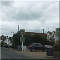 Sign and car park for the Rose and Crown inn, Thorpe-le-Soken