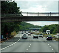 A footbridge over the M20 westbound