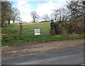 Politely-worded notice on a field gate near Painswick