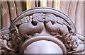 NY3955 : Human-headed creatures capital, Carlisle cathedral by Bob Embleton