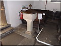 SH7956 : Font at St Michael's Church, Betws-y-Coed by Richard Hoare