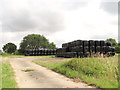 Silage bales on hardstanding