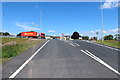 Approaching the A75 at Carrutherstown