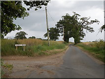TM3458 : Church Road at Little Glemham by Robert Edwards