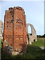 TM4464 : Ruined gatehouse of Leiston Abbey by David Smith