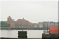 View of apartments on The Highway from the Thames Path