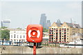 TQ3579 : View of the Walkie Talkie, Heron Tower, Tower 42, Gherkin and Broadgate Tower from the Thames Path by Robert Lamb
