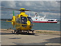 SU4802 : Calshot: the Air Ambulance helicopter has landed by Chris Downer