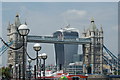 View of the Walkie Talkie and Tower Bridge from the Thames Path #2