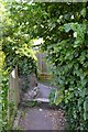 Entry to a footpath off Clampitt Lane, Ipplepen