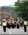 Brass band on High Street, Glossop