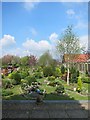 ST7078 : Memorial garden at Westerleigh crematorium by Dr Duncan Pepper